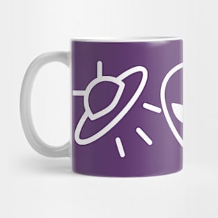 Alien Minimialism (White) Mug